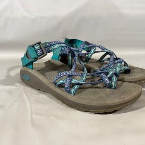 Chaco Z Cloud ZX2 Sandals Womens Size 10 Teal Purple Strappy Outdoor Hiking
